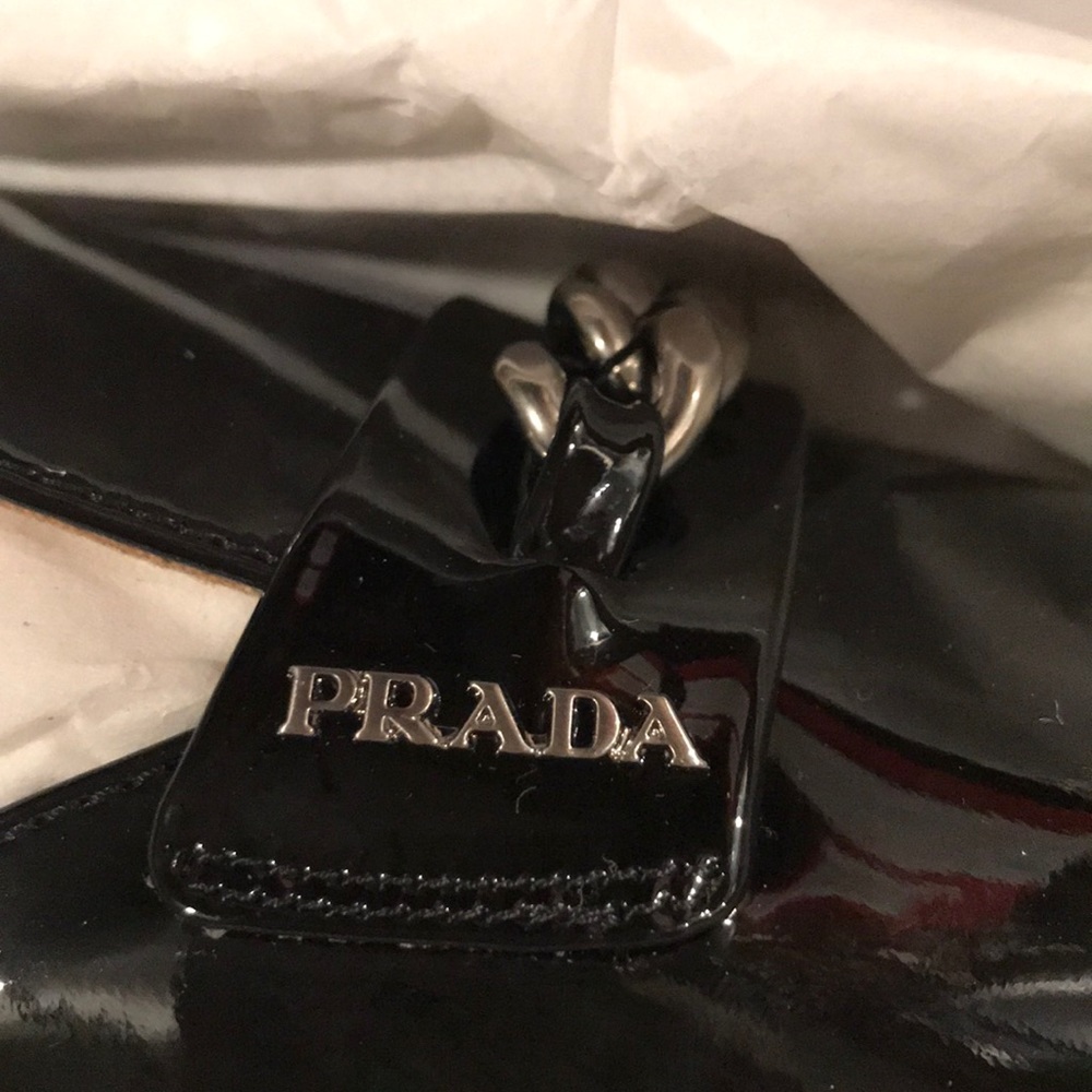 Prada logo slide black mules 36.5 - Picture 6 of 6
